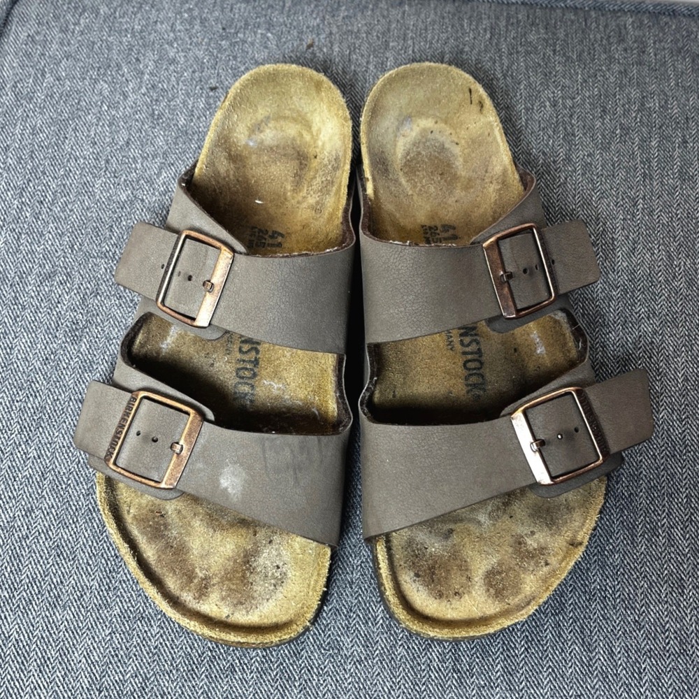 Birkenstock Arizona Mocha Brown Birkibuc Sandals Mens 8 Womens 10 EU 41 Regular